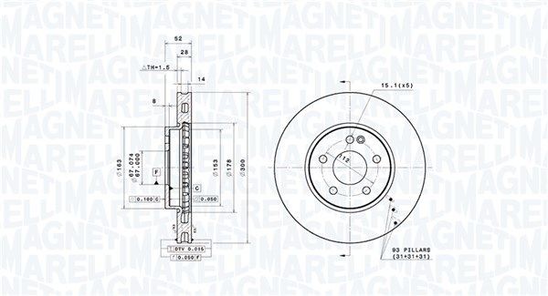 MAGNETI MARELLI Δισκόπλακα 360406188001 Δίσκοι MAGNETI MARELLI 123 Series 360406188001 φθηνά