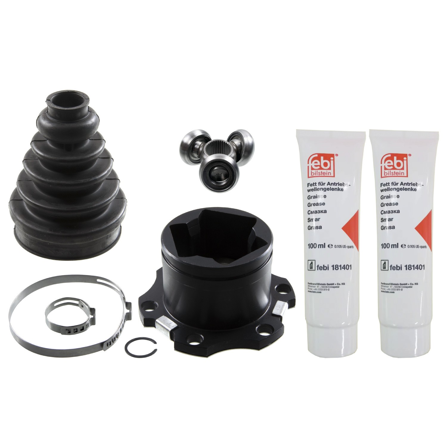 FEBI BILSTEIN Šarnīru komplekts, Piedziņas vārpsta 186326 Pusass šarnīrs FEBI BILSTEIN Seat EXEO 186326