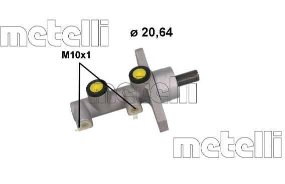 Huvudbromscylinder METELLI 05-1223 METELLI 05-1223 Bromshuvudcylinder CHEVROLET MATIZ 2017