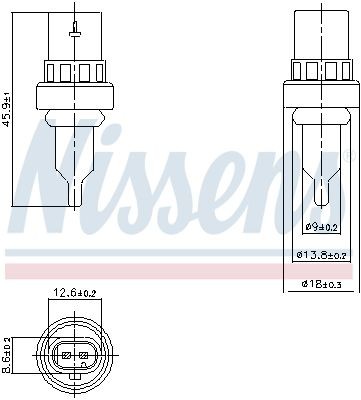 NISSENS Temperatuursensor 207011 NISSENS 207011 Temperatuurvoeler Kia Ceed Sportswagon CD prijs
