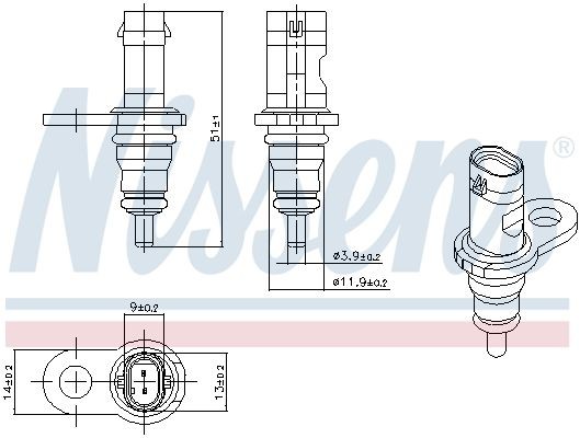 Sonde de température, liquide de refroidissement NISSENS 207067 NISSENS 207067 Sonde de temperature d'eau PORSCHE 911 2017