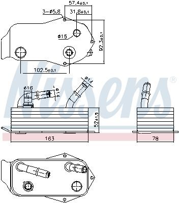 NISSENS Radiateur d'huile de boite de vitesse automatique 91353 NISSENS 91353 Radiateur d'huile de boite de vitesse automatique BMW E82 prix