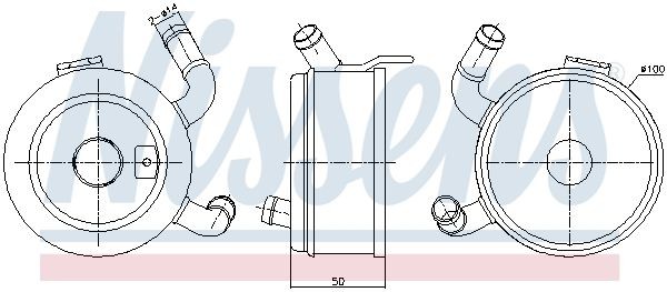 NISSENS Radiateur d'huile 91371 Toyota LAND CRUISER Radiateur d'huile NISSENS 91371