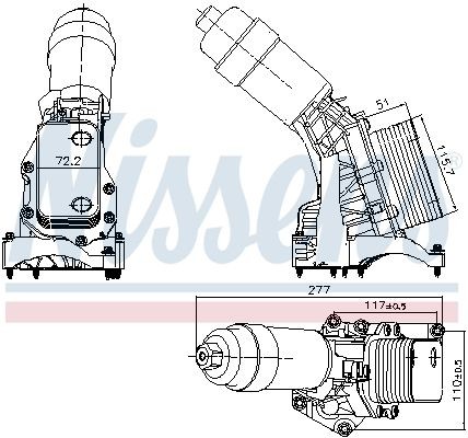 NISSENS Oliekoeler 91395 Toyota LAND CRUISER Oliekoeler NISSENS 91395