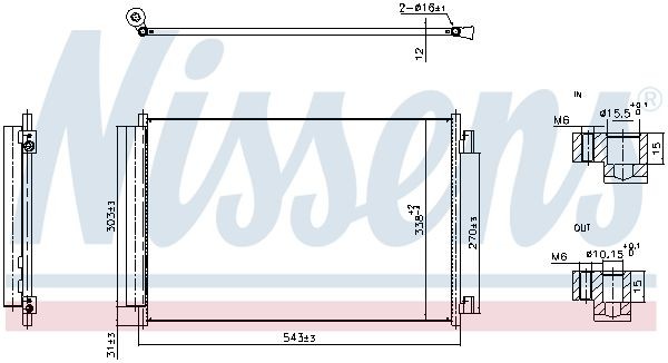 NISSENS Kondensator, klimaanlegg 940969 940969 AC kondensator NISSENS LANCIA ZETA