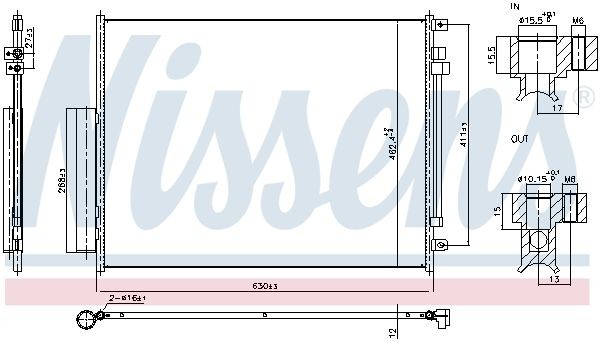 NISSENS Kondensor, klimatanläggning 940972 940972 NISSENS ac kylare Alfa Romeo GT