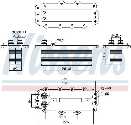 NISSENS Intercooler 961295 961295 NISSENS turbo intercooler for DACIA LODGY