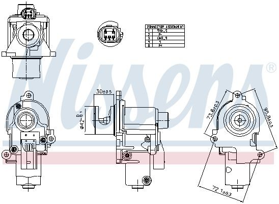 NISSENS EGR-ventil 98553 NISSENS 98553 Porsche 911 993 AGR ventil pris