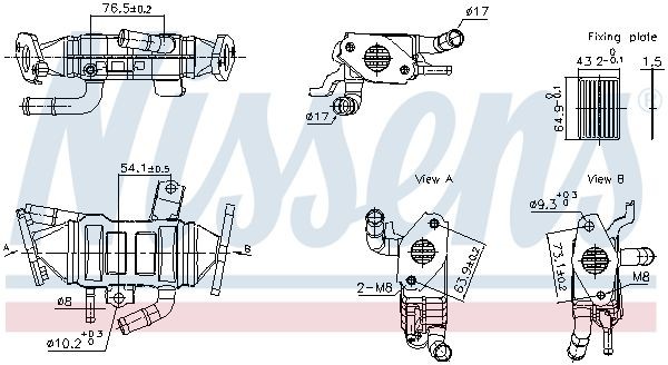 NISSENS EGR-jäähdytin 989488 NISSENS 989488 Toyota Proace Farmari egr jäähdytin hinta