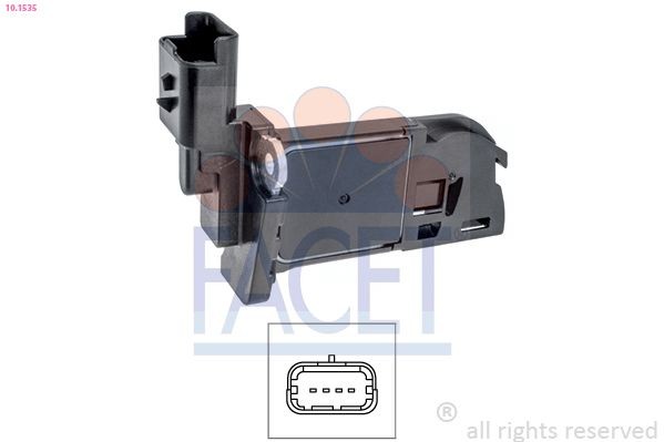 FACET Medidor de massa de ar 10.1535 Sensor MAF FACET Porsche 914 10.1535