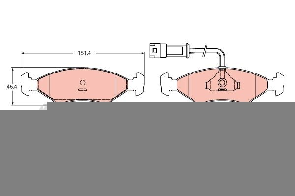 TRW Remblokken GDB2438 TRW GDB2438 Race-remblokken Escort Mk5 Hatchback (AAL, ABL) prijs