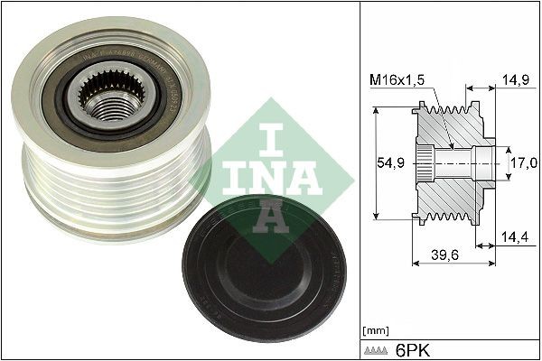 INA Alternator Freewheel Clutch 535 0368 10 535 0368 10 INA freewheel clutch alternator HYUNDAI ATOS