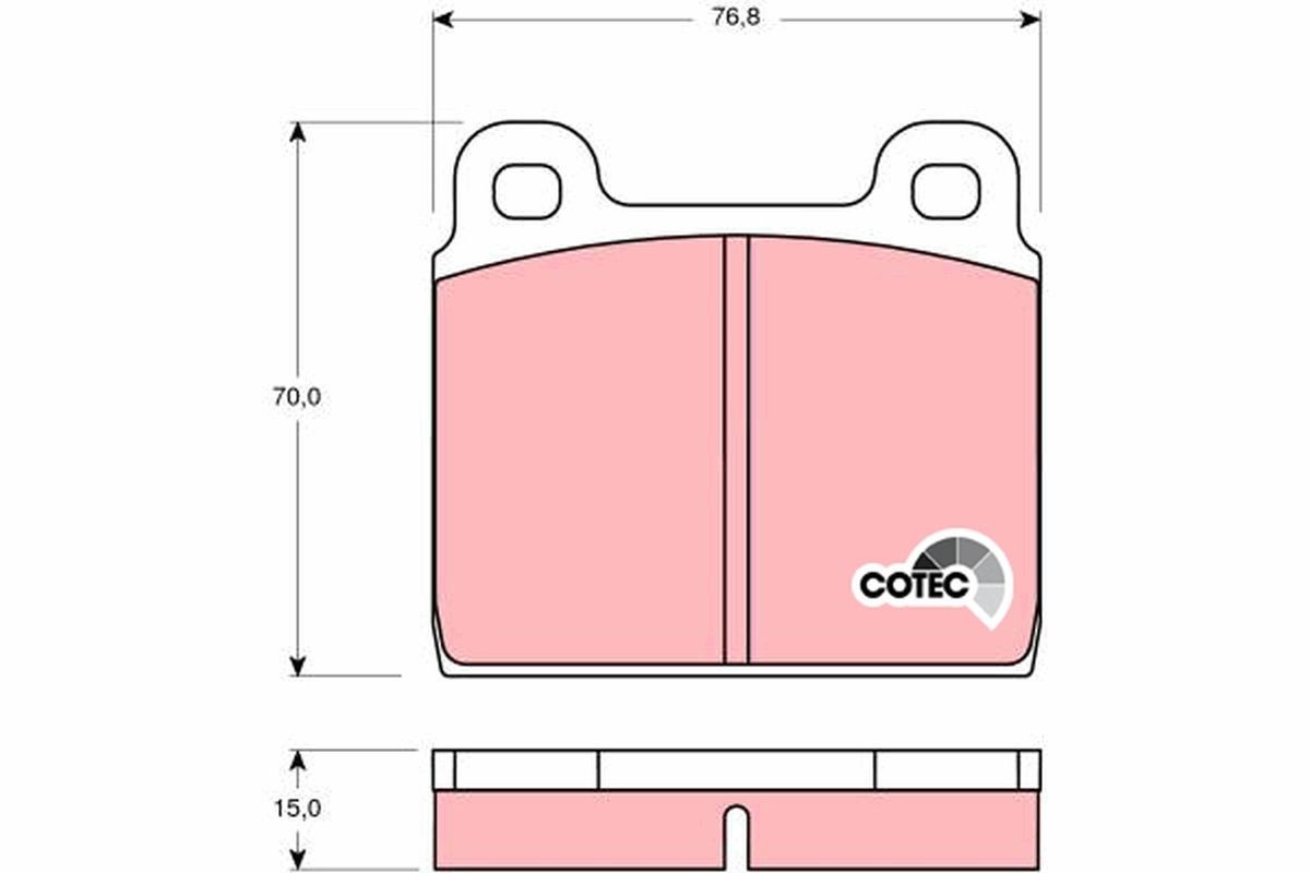 TRW Brake pad set GDB100 GDB100 TRW brake pads PORSCHE 924