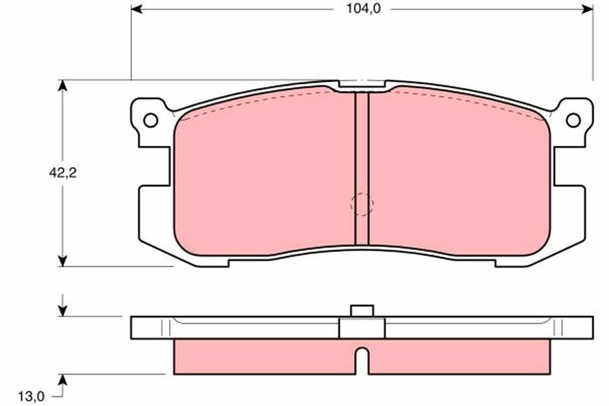 TRW Bremseklodser GDB1025 Sports bremseklodser TRW F-250 GDB1025 billig