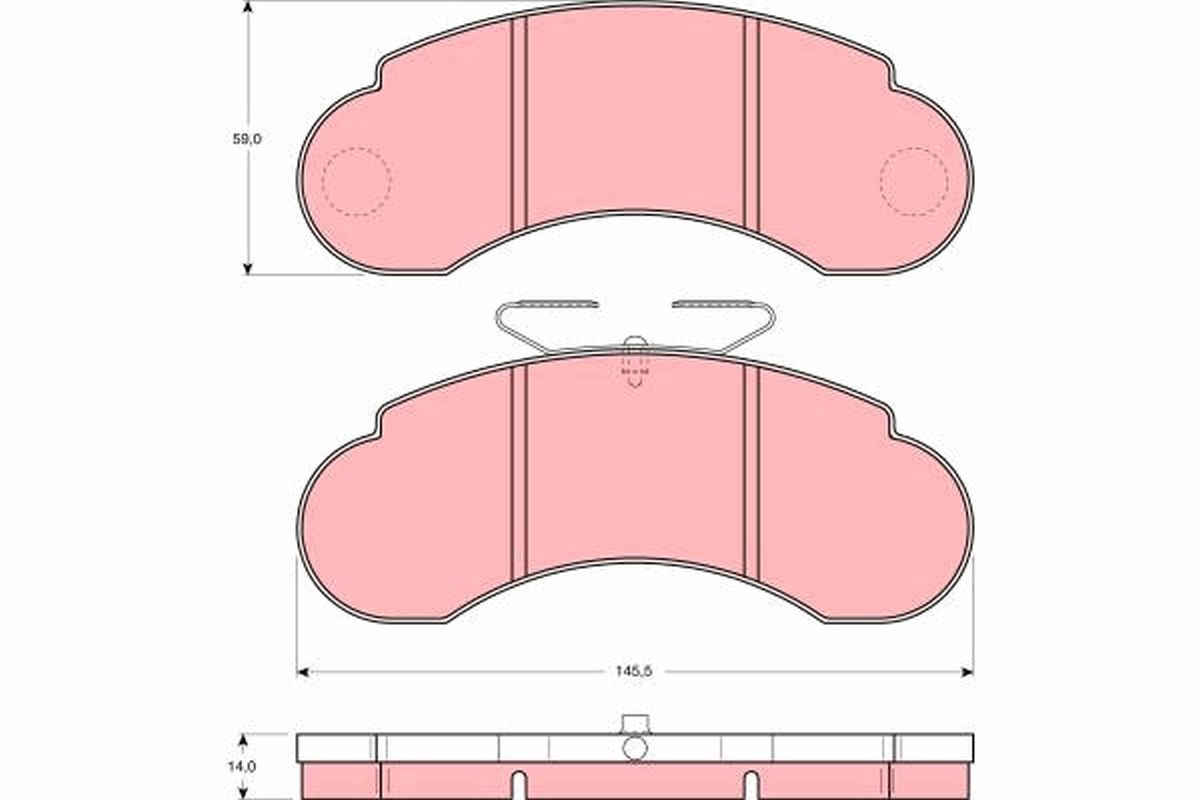 TRW Bremseklosser GDB1114 TRW GDB1114 Sportsbremseklosser MB 100 Minibuss (W631) originale pris