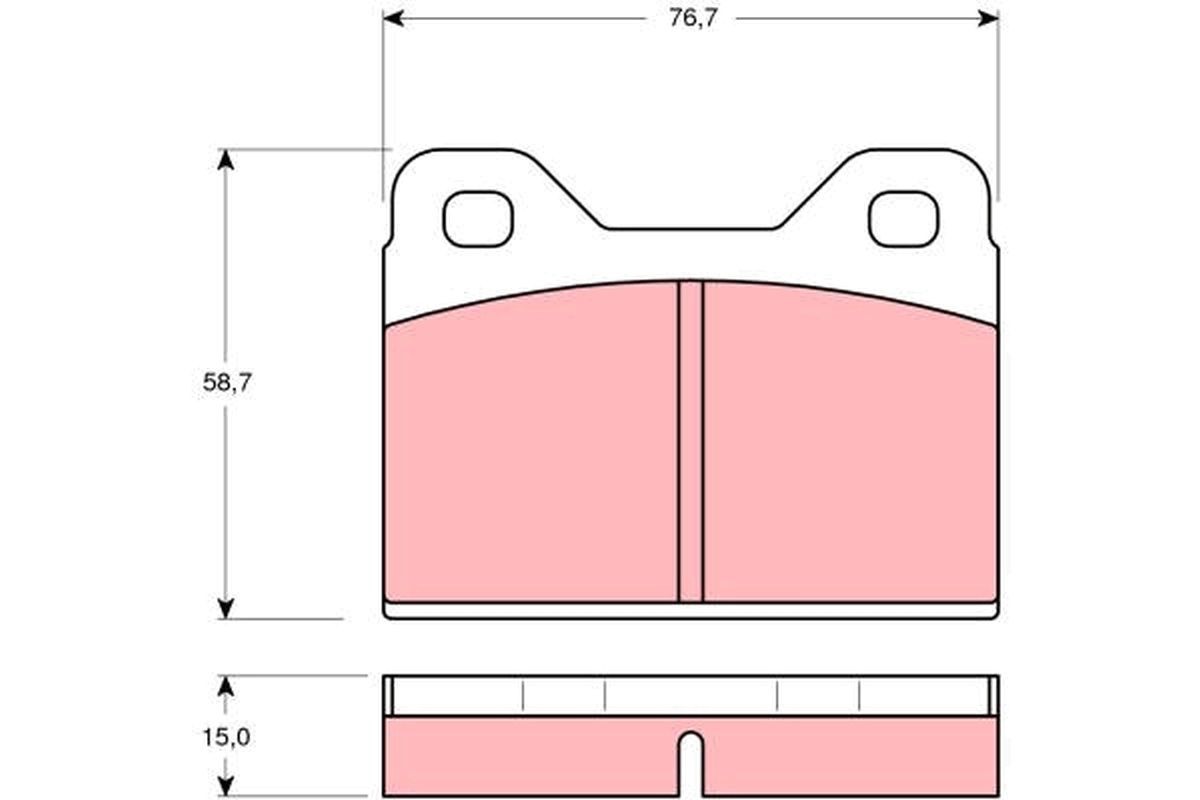 TRW Brake pad set GDB112 TRW GDB112 Brake pad set FERRARI F430 Coupe 430 Scuderia 510 hp 2007