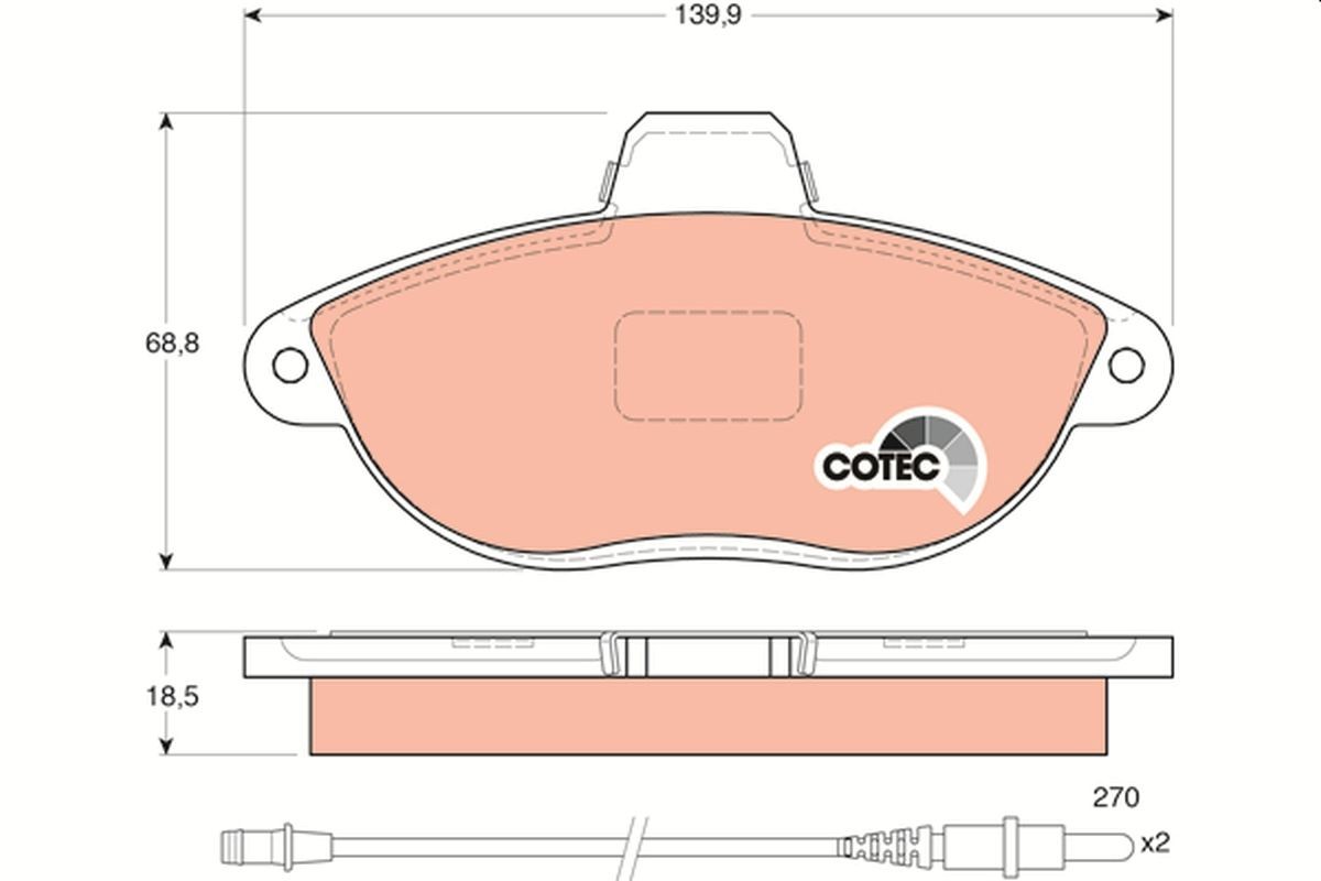 TRW Kit pastiglie freni GDB1216 TRW GDB1216 Pasticche dei freni PEUGEOT Expert I Van originale prezzo