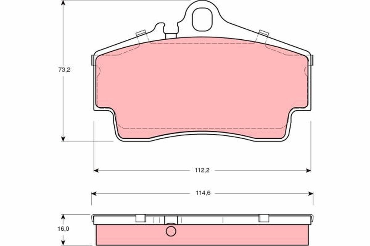 Jarrupalat, levyjarru TRW GDB1395 TRW GDB1395 PORSCHE BOXSTER 1999 Takajarrupalat