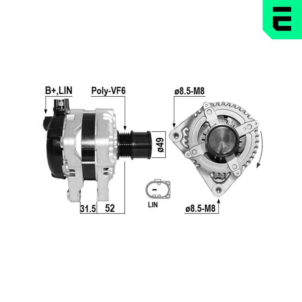 Alternatore ERA 209710A ERA 209710A Dinamo Ford FIESTA 2025