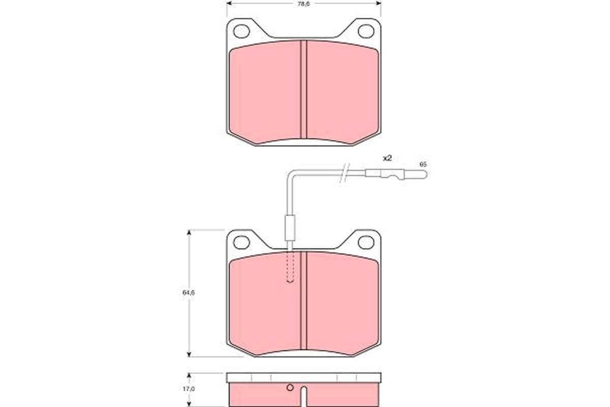 Kit pastiglie freni TRW GDB151 TRW GDB151 Pastiglie PEUGEOT 504 2003