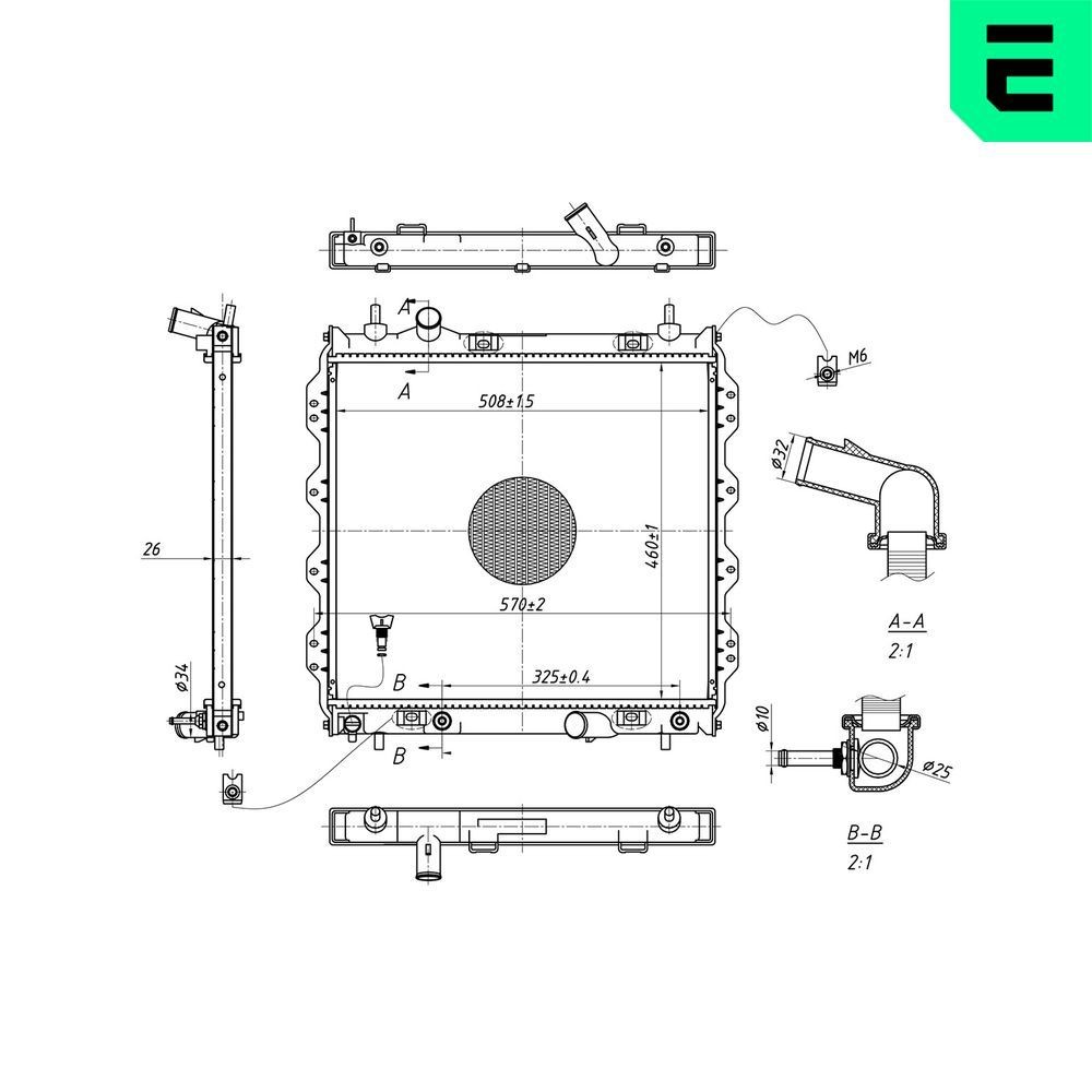ERA Radiatore motore 673305 673305 Radiatore KIA ERA costo