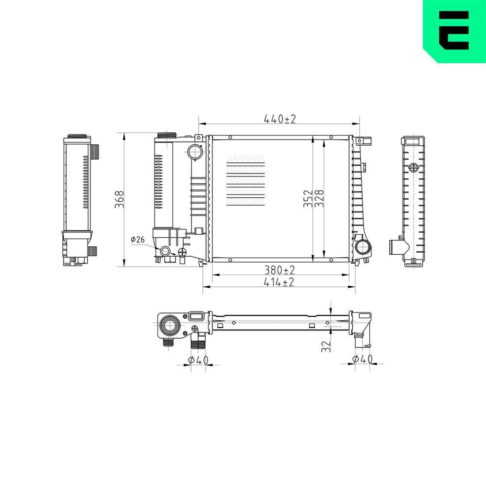 ERA Radiateur du moteur 673410 Radiateur liquide de refroidissement ERA Classe B 673410 pas cher