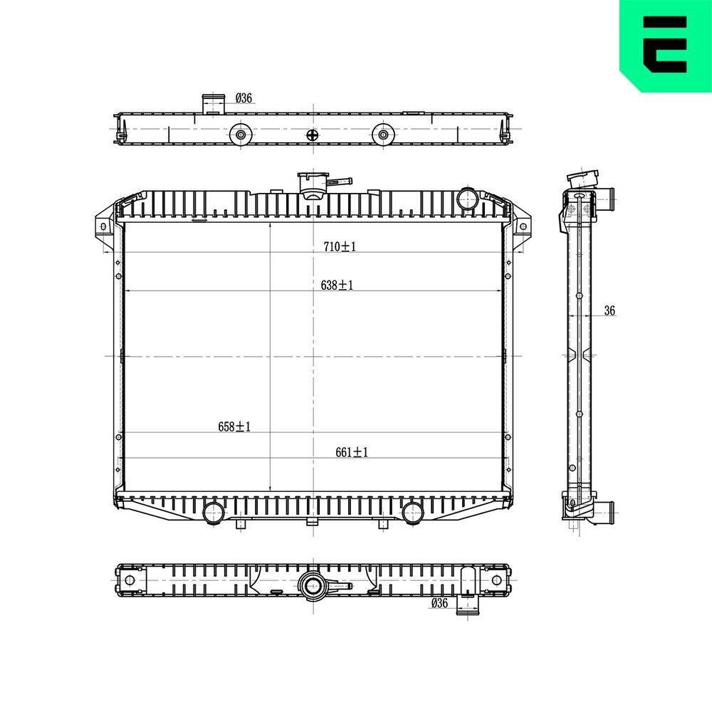 ERA Radiator, motorkjøling 673484 673484 ERA Radiator motor Nissan billige
