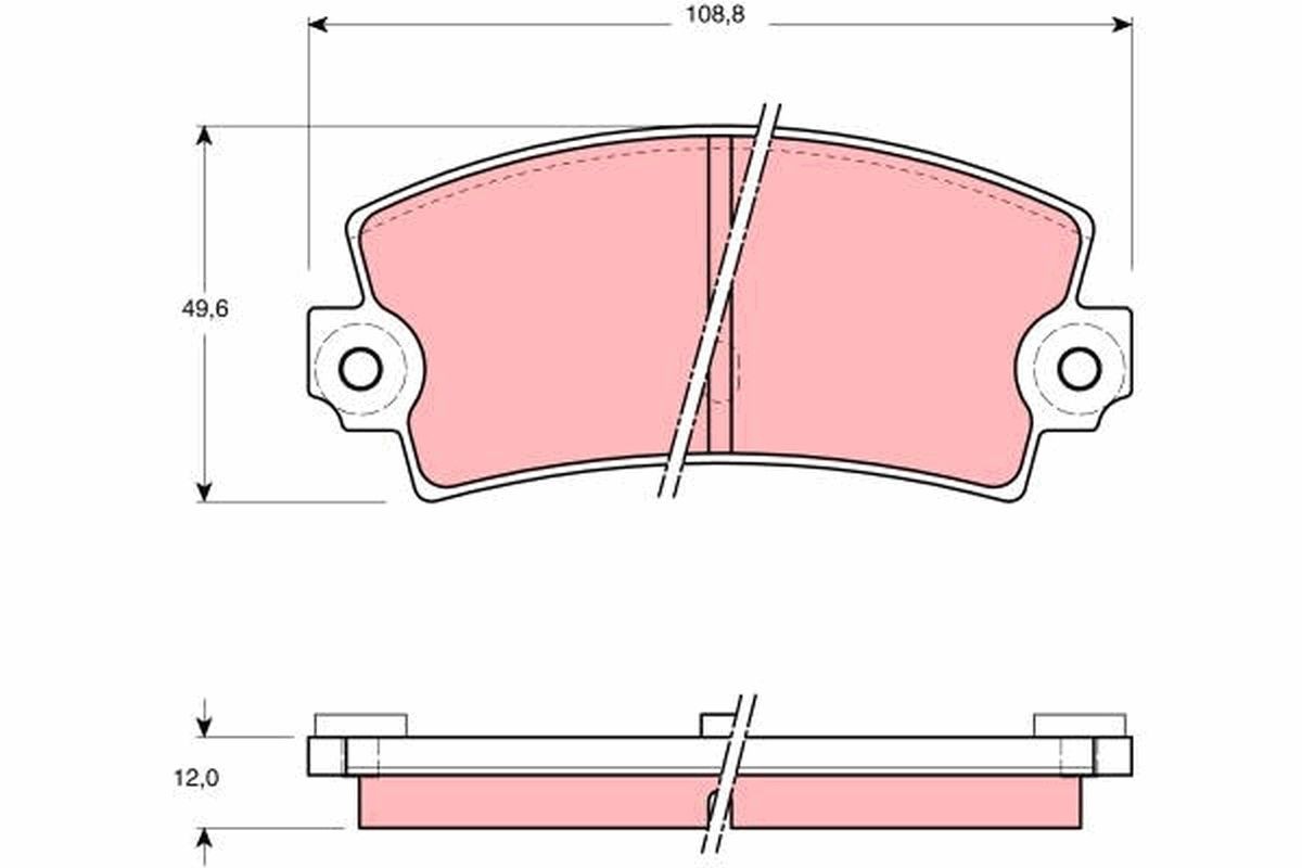 TRW Brake pad set GDB155 TRW GDB155 LANCIA Trevi (828) brake pads price