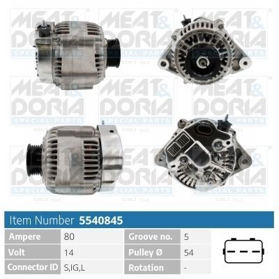 MEAT & DORIA Δυναμό 5540845 Γεννήτρια MEAT & DORIA CAMRY 5540845 φθηνά