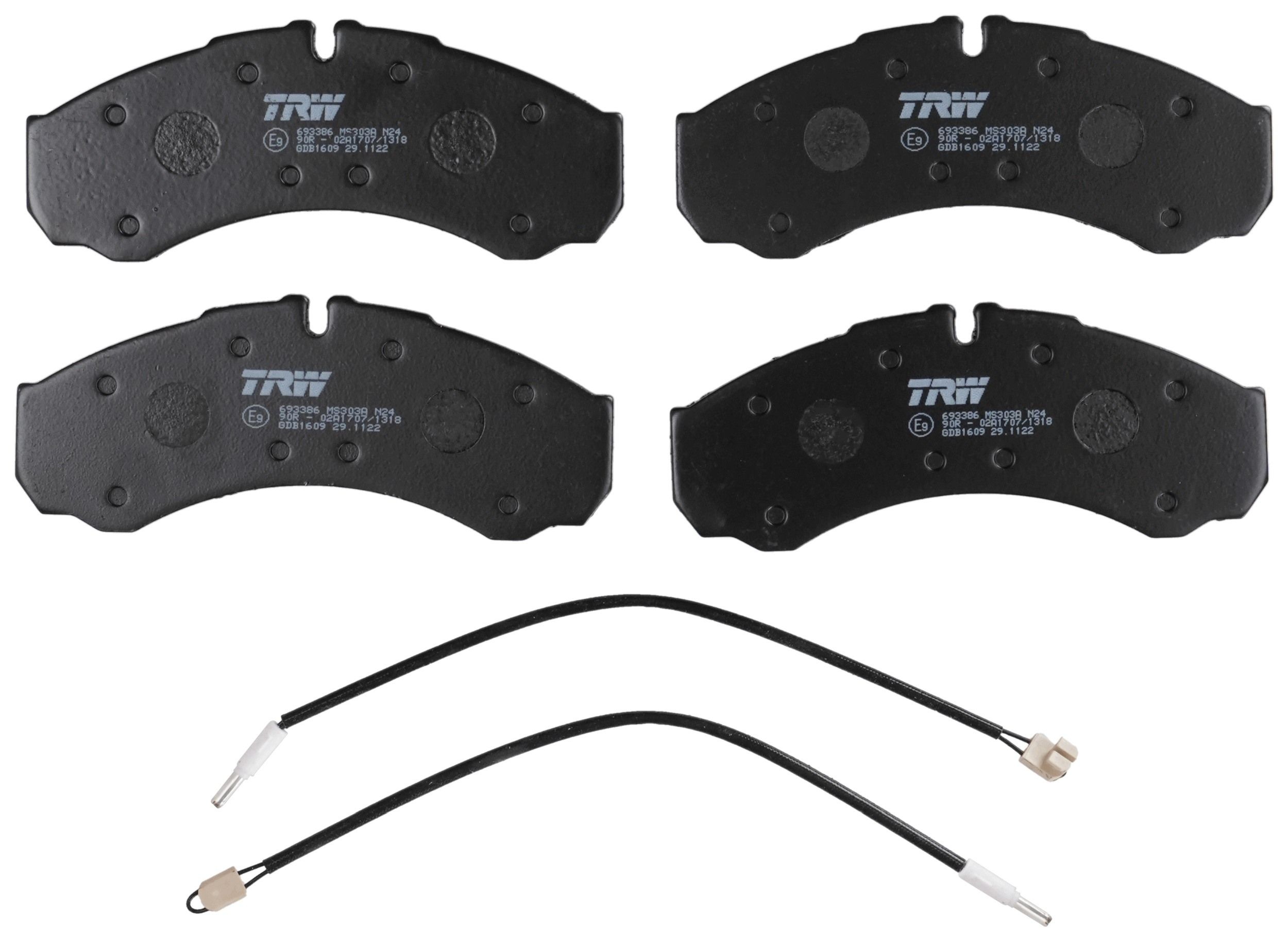 TRW Plaquettes de frein GDB1609 TRW GDB1609 Plaquettes de frein RENAULT TRUCKS Mascott Van / Break 110.55 106 CV 2000