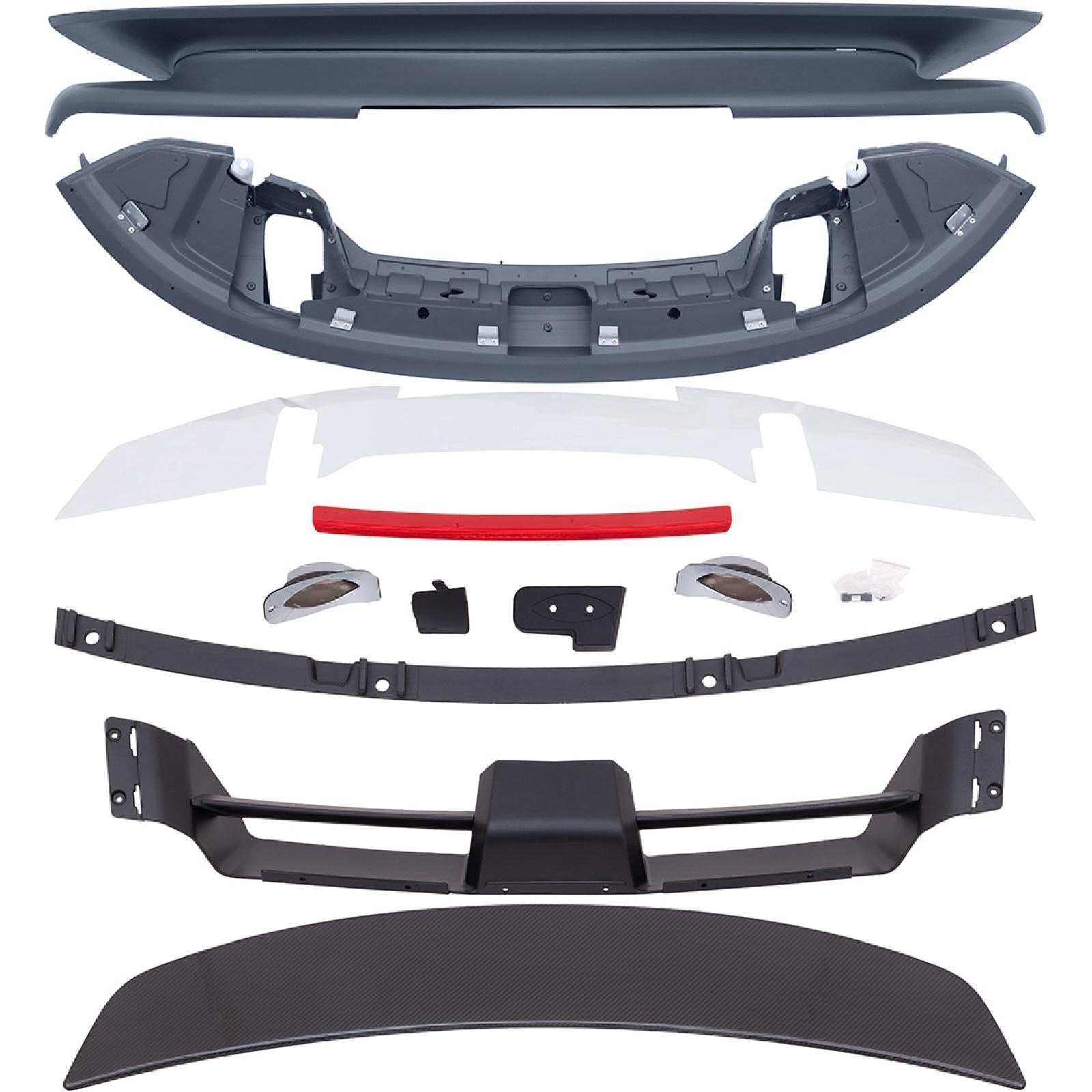 Tagumine difuuser DIEDERICHS 2006261 DIEDERICHS 2006261 PORSCHE 911 2005 Esistange spoiler