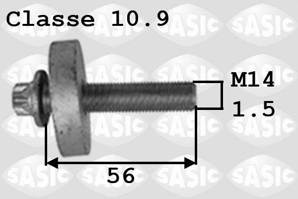 SASIC Remskiveskruv 8704010 SASIC 8704010 Remskiveskruv Nissan Tiida C11 original