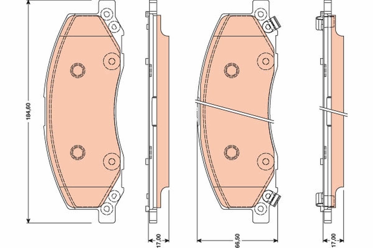 TRW Plaquettes de frein GDB1781 Saab 9-5 Plaquettes de frein TRW GDB1781