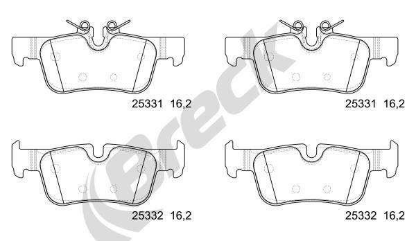 BRECK Remblokken 25331 00 651 00 BMW X4 Remblok BRECK 25331 00 651 00