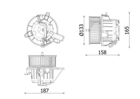 Interior Blower MAHLE AB 331 000P MAHLE AB 331 000P 2024 SEAT IBIZA heater blower motor replacement