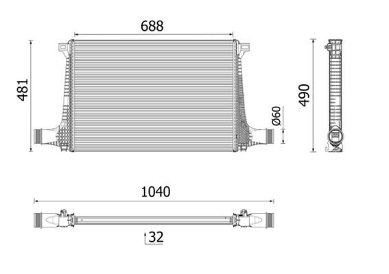 Intercooler MAHLE CI 711 000P MAHLE CI 711 000P Radiator intercooler AUDI Q7 2020