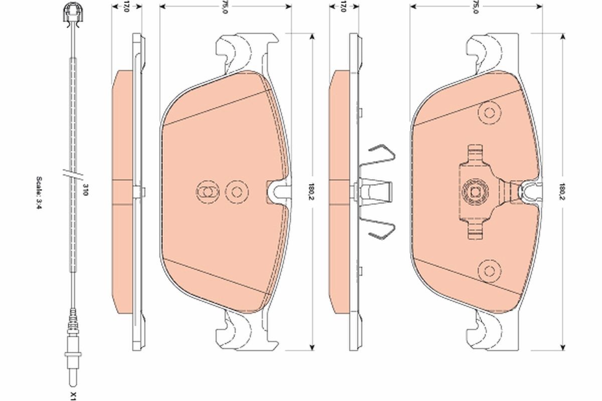 TRW Pastilhas de travão GDB1889 GDB1889 Pastilhas de travão desportivas JEEP RENEGADE TRW