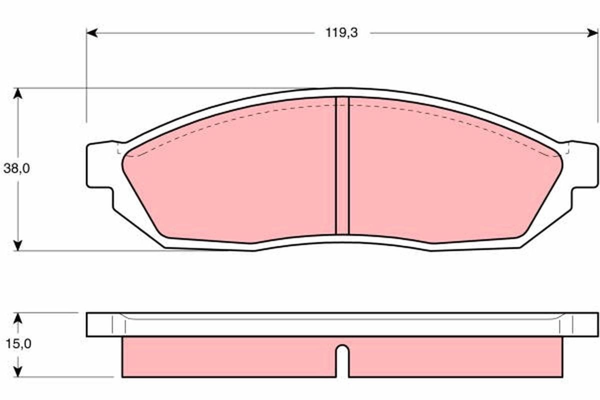 TRW Brake pad set GDB254 TRW GDB254 SUZUKI Alto II (CA71) brake pads price