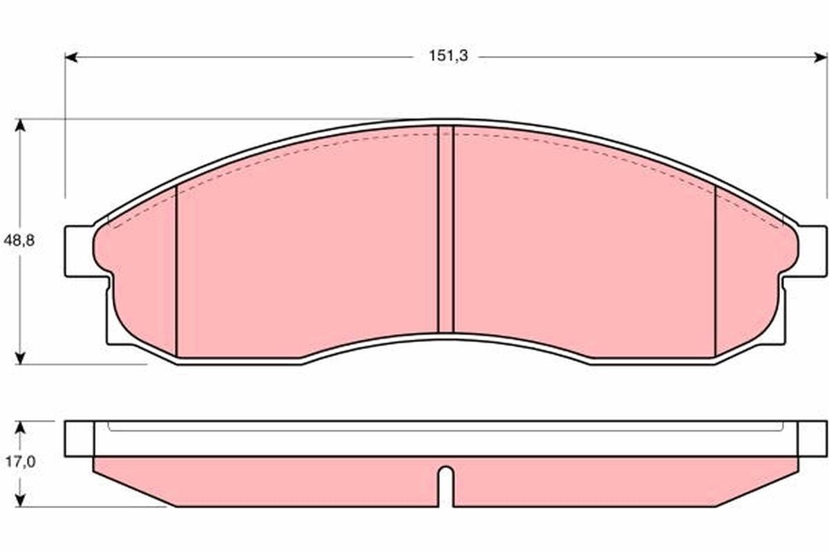 TRW Bremseklosser GDB3107 TRW GDB3107 originale Bremseklosser Nissan Skyline R34 hva koster