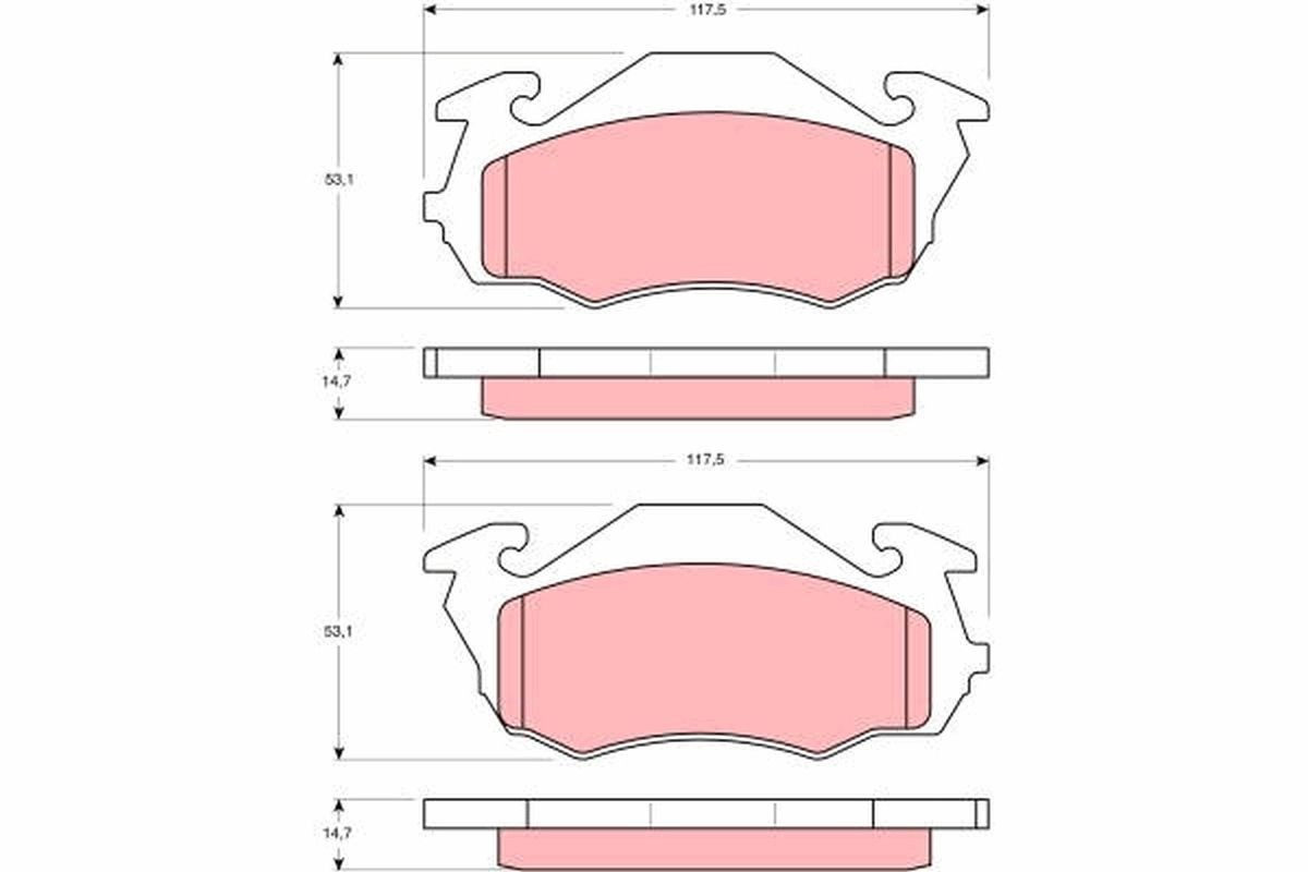 TRW Brake pad set GDB3136 TRW GDB3136 Brake pad set SUBARU Sumo Minibus (E10, E12) 1.2 4WD (E12, KJ8) 52 hp 1988