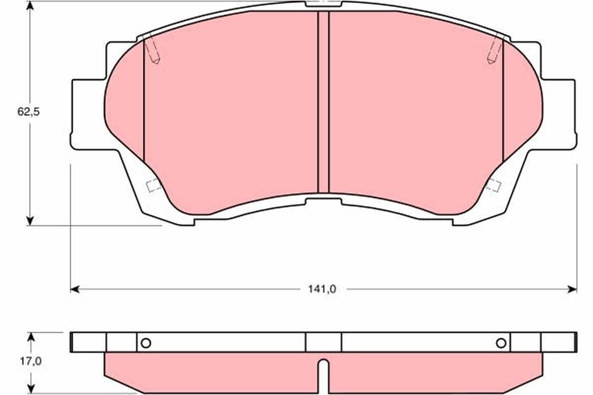 TRW Kit pastiglie freni GDB3155 TRW GDB3155 Pastiglie freno sportive Lexus LS UCF10 originale prezzo