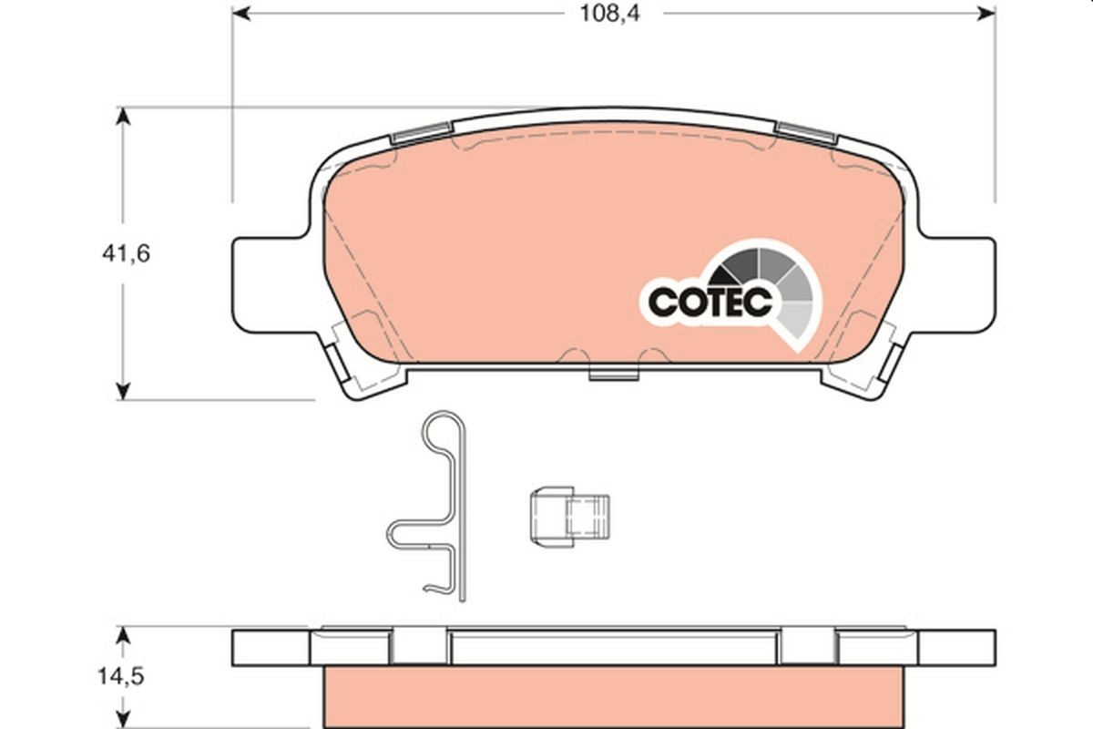 Bremseklosser TRW GDB3223 TRW COTEC GDB3223 Bremseklosser SUBARU FORESTER 2000
