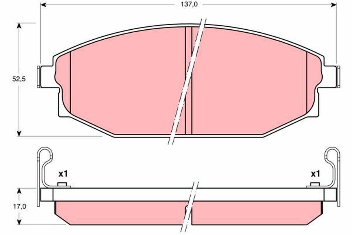 TRW Bremžu kluči GDB3232 TRW GDB3232 Bremžu klucis Hyundai Galloper 1 cena