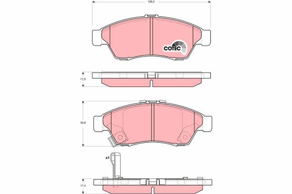 TRW Brake pad set GDB3290 Suzuki ER Set of brake pads GDB3290 TRW