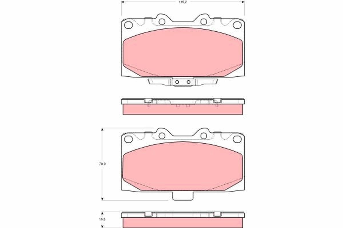 TRW Piduriklotsid GDB3307 Sport piduriklotsid TRW Subaru FORESTER GDB3307