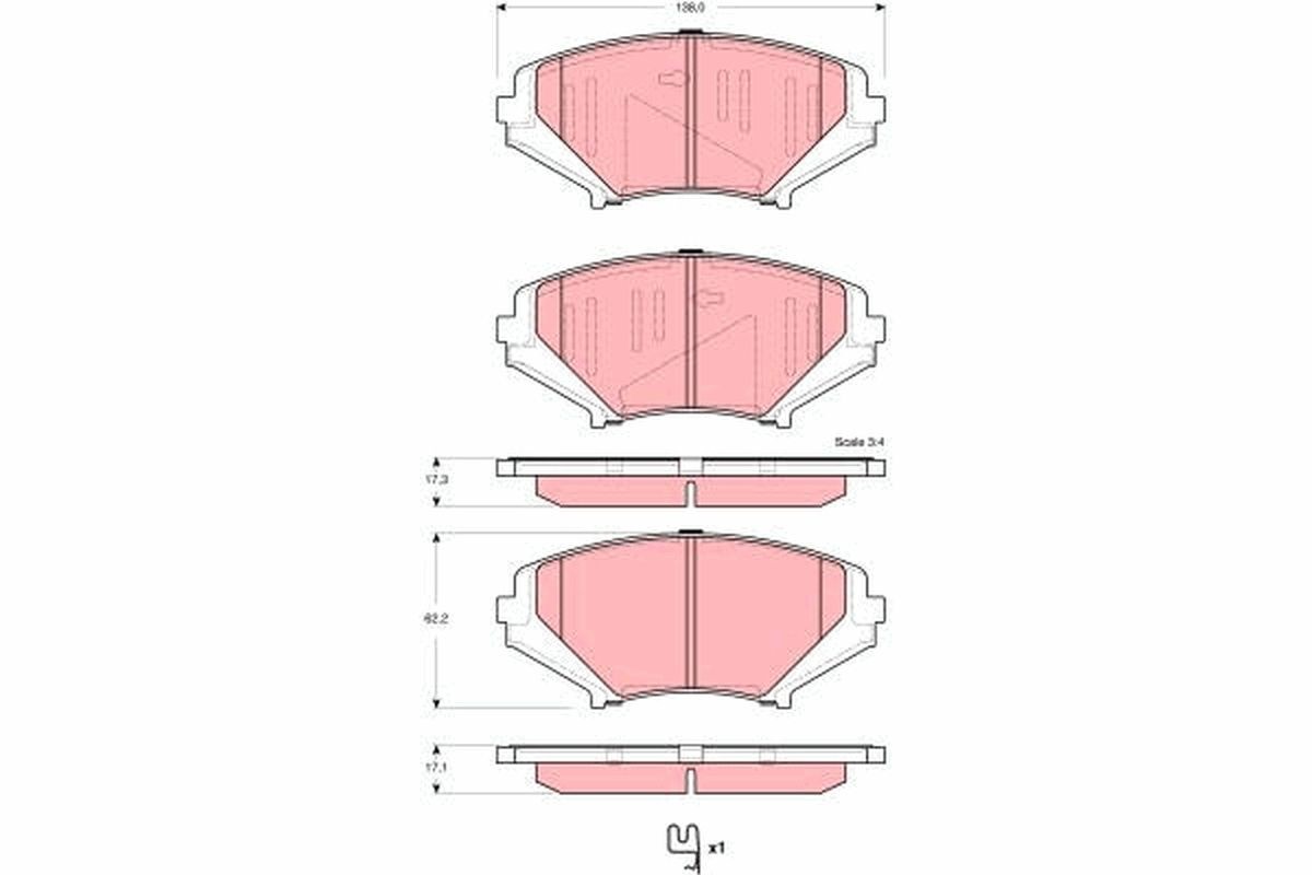 TRW Kit pastiglie freni GDB3356 TRW GDB3356 Kit pastiglie freni MAZDA RX-8 (SE, FE) 1.3 (FE103, SE3P) 215 CV 2006
