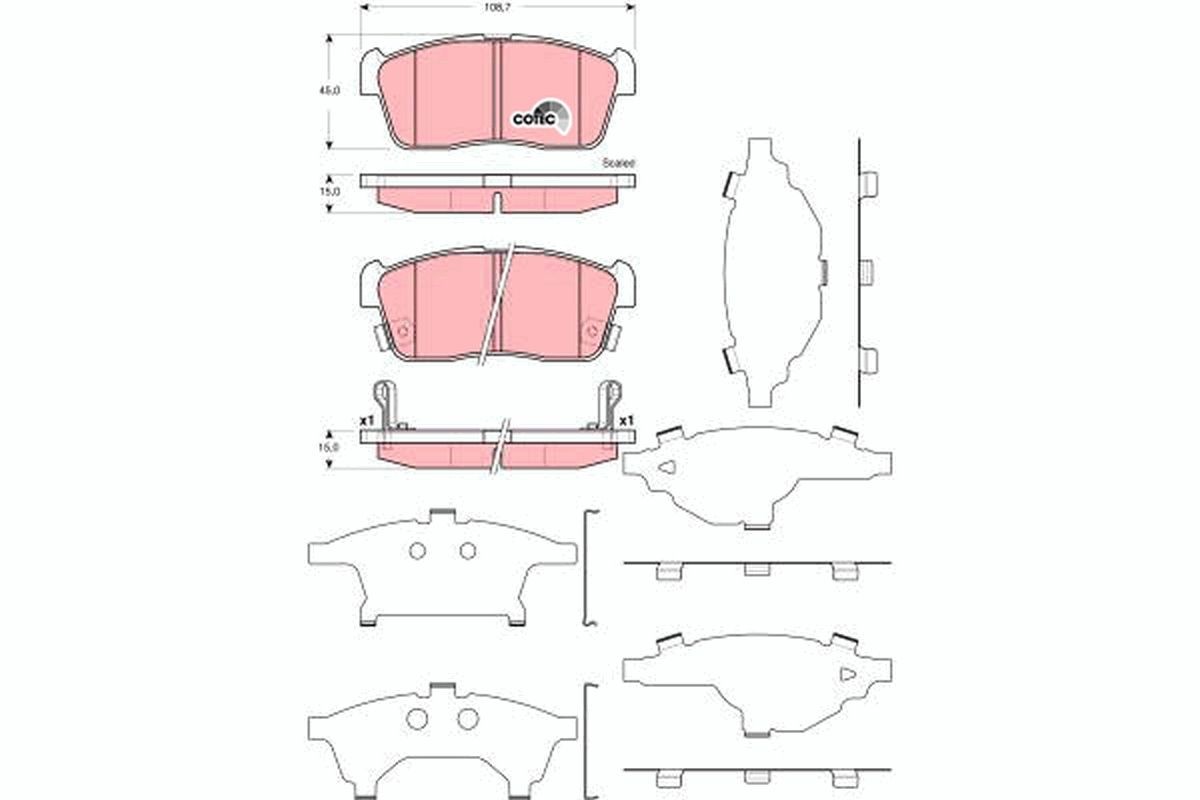 TRW Brzdové doštičky/platničky GDB3359 TRW GDB3359 Športové brzdové doštičky Suzuki Alto GF originálne cena