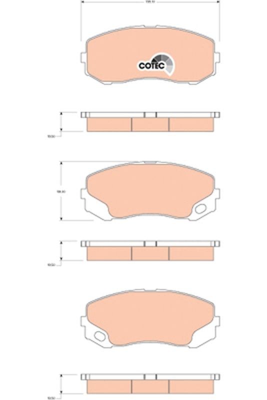 TRW Brake pad set GDB3492 GDB3492 TRW racing brake pads MITSUBISHI