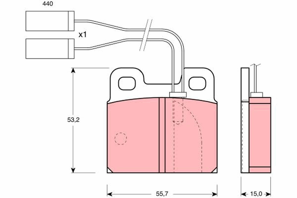 TRW Bremseklodser GDB363 TRW GDB363 Bremsesystem ALFA ROMEO RZ 1994