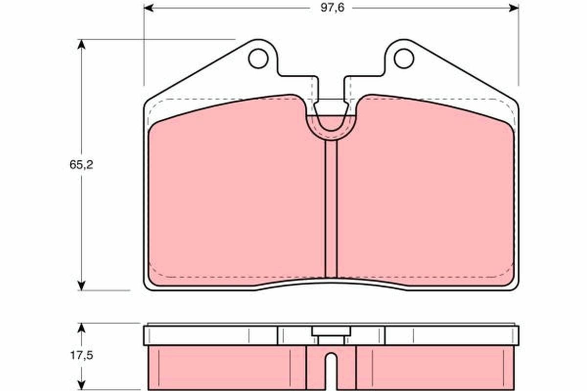TRW Brake pad set GDB379 Porsche 924 TRW brake pads GDB379
